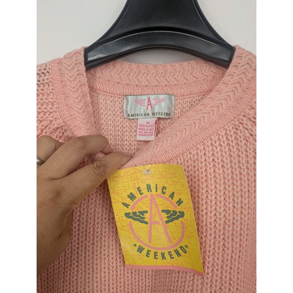 Vintage American Weekend Chunky Knit Sweater Women Size M Coquette Cottage Retro - Picture 3 of 6